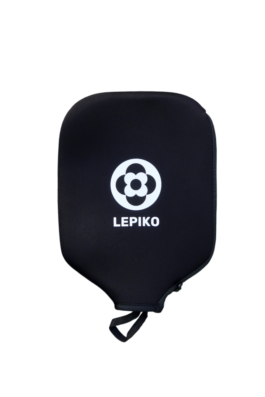 A black neoprene hand warmer pad with a white circular flower logo and the brand name 'LEPIKO' printed on the front, shown against a plain white background.